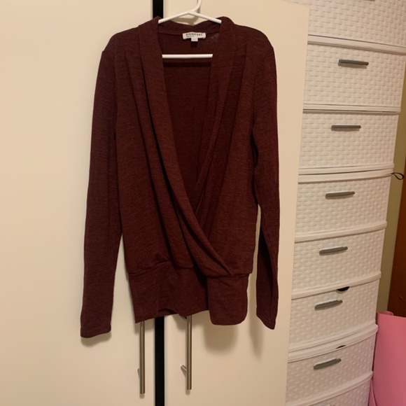 Burgundy Cozy Sweater for Women - Picture 2 of 3